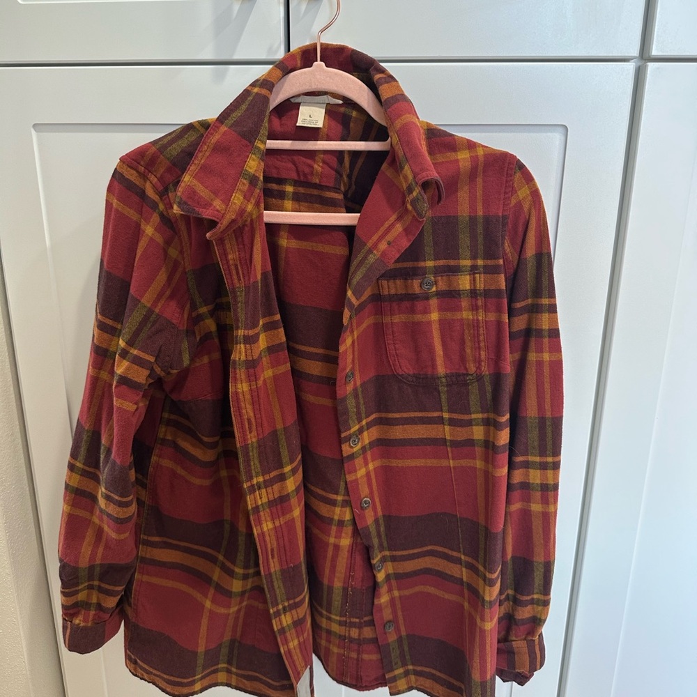 Large Plaid Flannel Womens Shirt